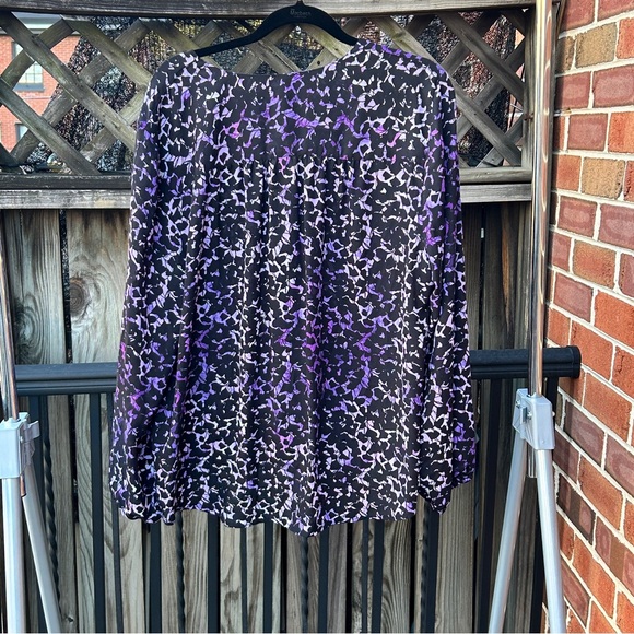 INC Purple Print Surplice Top XXL - Picture 2 of 6